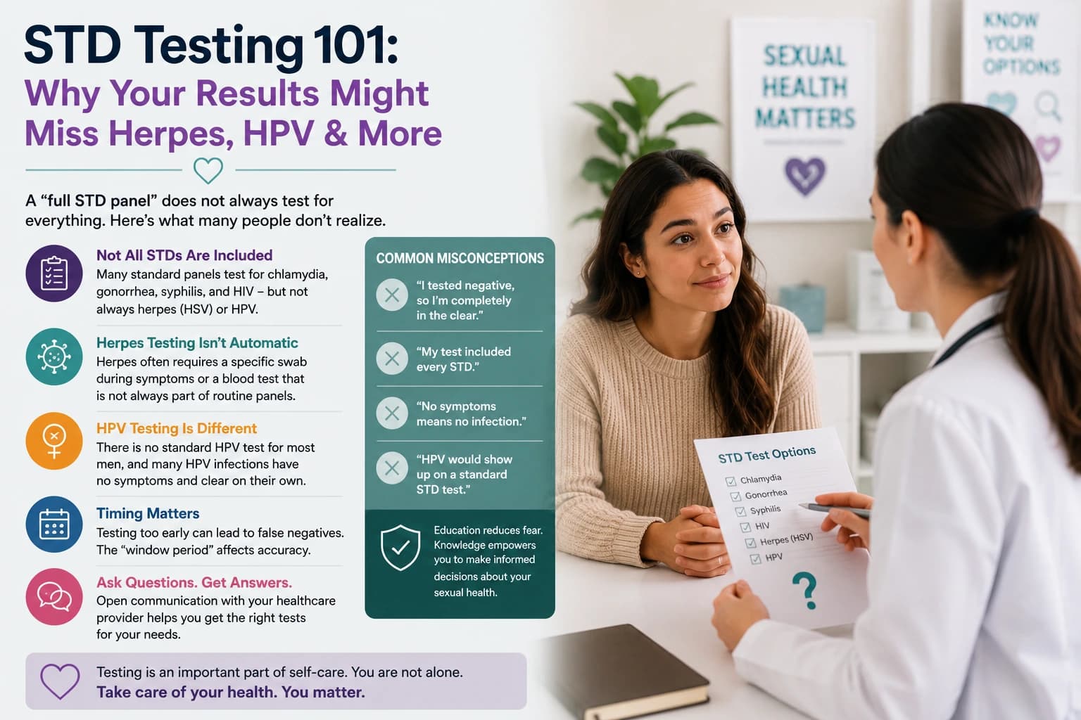 STD Testing 101: Why Your Results Might Miss Herpes, HPV & More